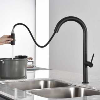 Grifo Cocina extraible monomando SOTO NEGRO mate