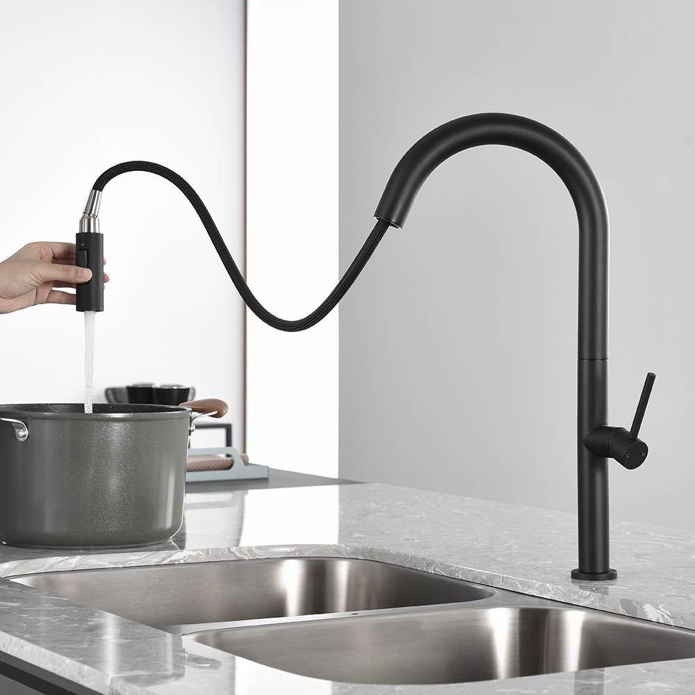 Grifo Cocina extraible monomando SOTO NEGRO mate