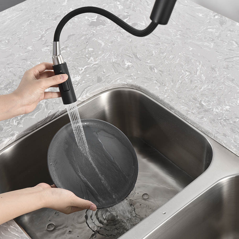 Grifo Cocina extraible monomando SOTO NEGRO mate - Imagen 6