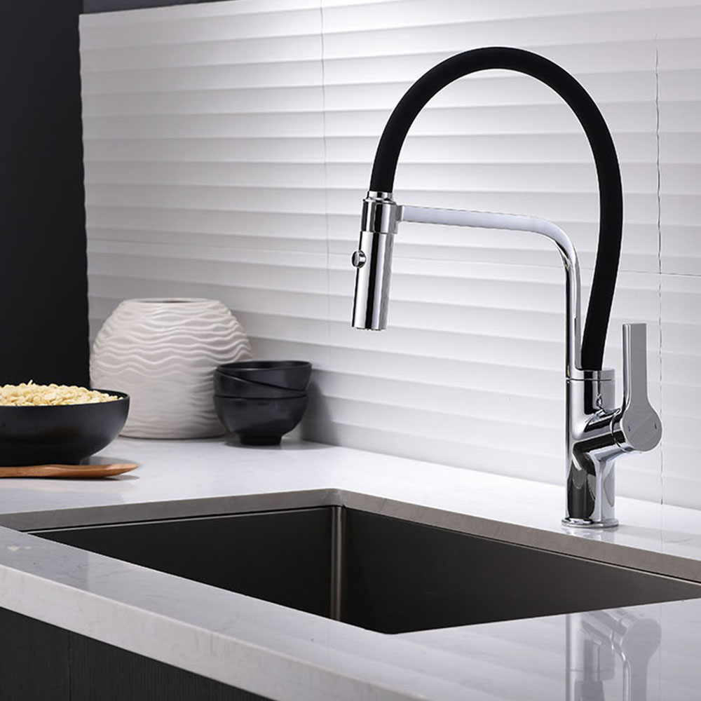 Grifo Cocina extraible monomando ARIZA CROMO brillo