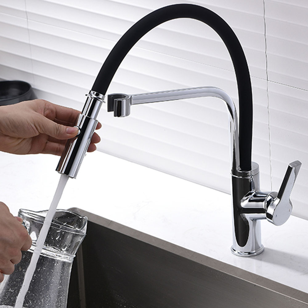 Grifo Cocina extraible monomando ARIZA CROMO brillo - Imagen 4