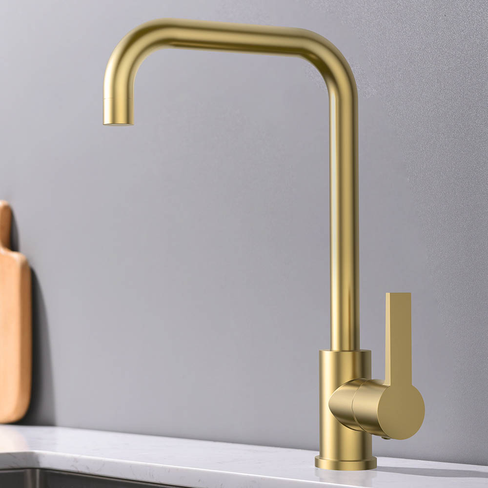 Grifo Cocina monomando GOLDEN ORO cepillado