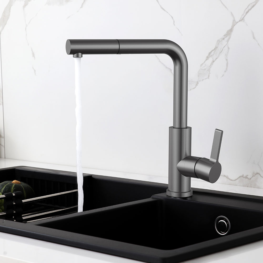 Grifo Cocina extraible monomando CAMPOS grafito / antracita mate - Imagen 4