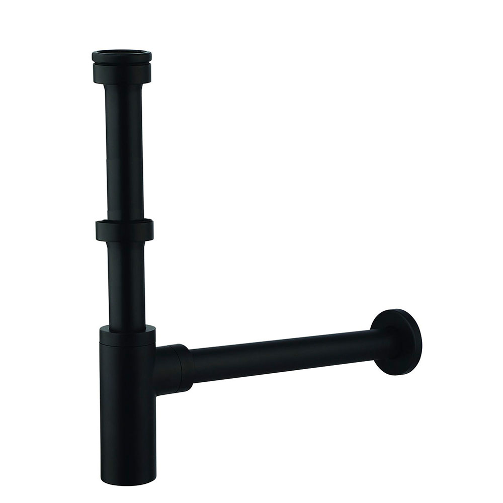 Tubo Alargador sifon de desagüe redondo negro mate - Imagen 4