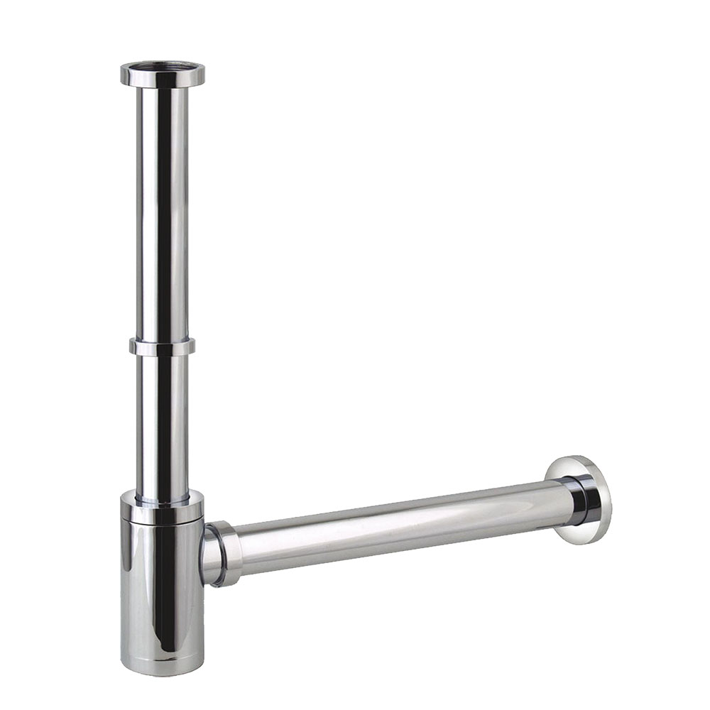 Tubo Alargador sifon de desagüe redondo CROMO brillo - Imagen 5