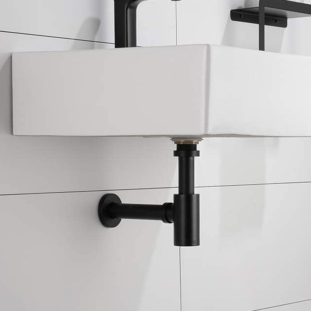 Sifon de Desagüe MINIMAL redondo NEGRO mate - Imagen 4