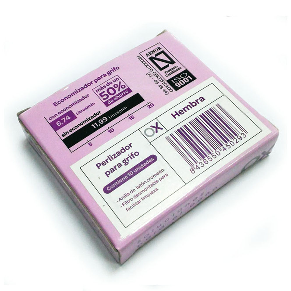 Perlizador atomizador de grifo hembra CAJA 10 UNIDADES CROMO brillo - Imagen 6