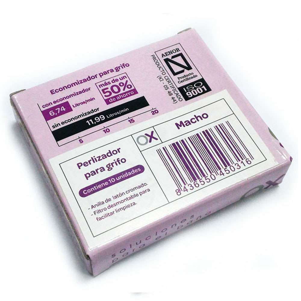 Perlizador atomizador de grifo macho CAJA 10 UNIDADES CROMO brillo - Imagen 6