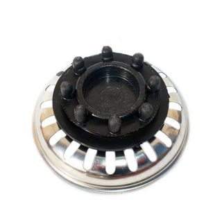 Tapón con goma FREGADERO CROMO metal y aspecto de metal