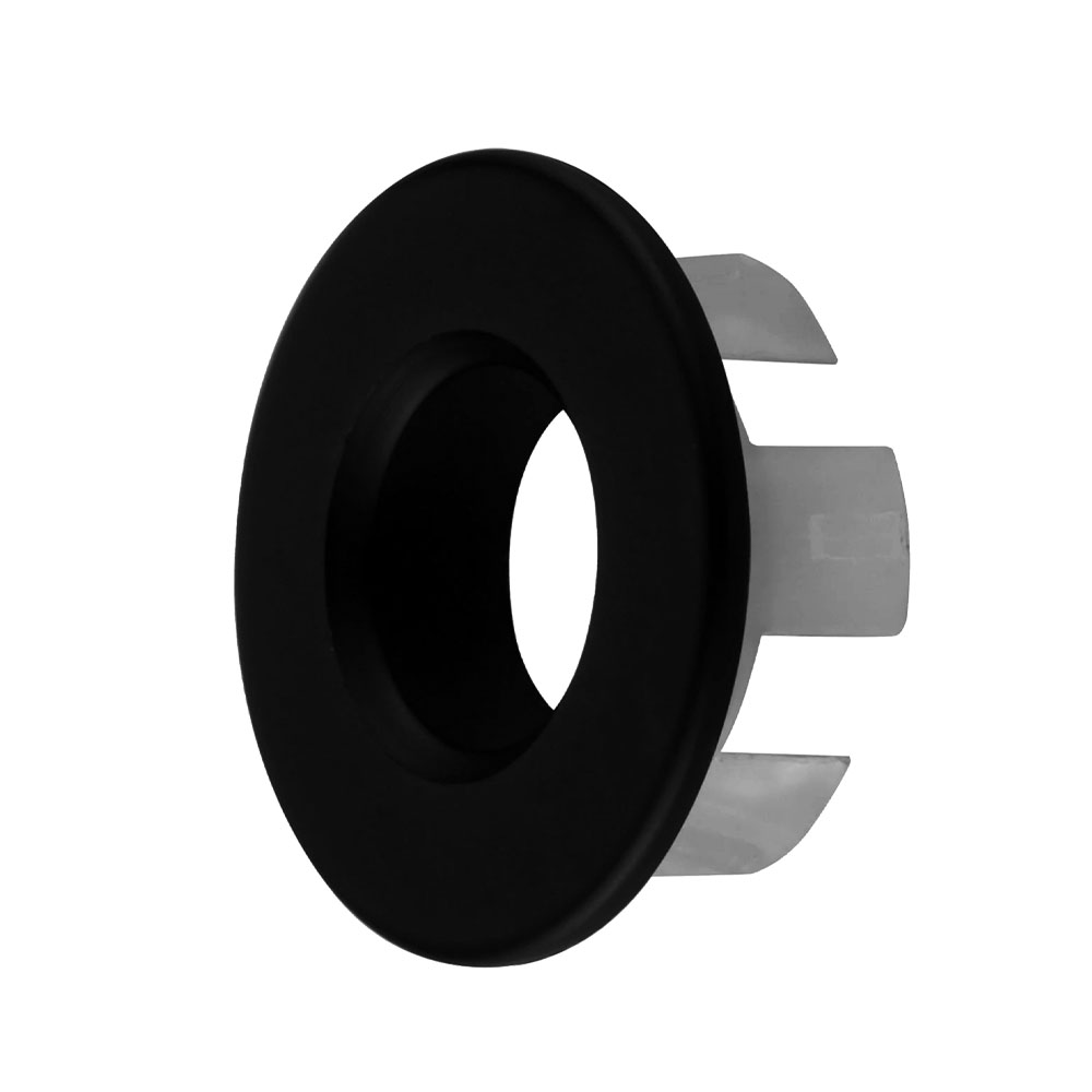Embellecedor de Rebosadero del Lavabo redondo NEGRO mate fabricado en ABS - Imagen 2
