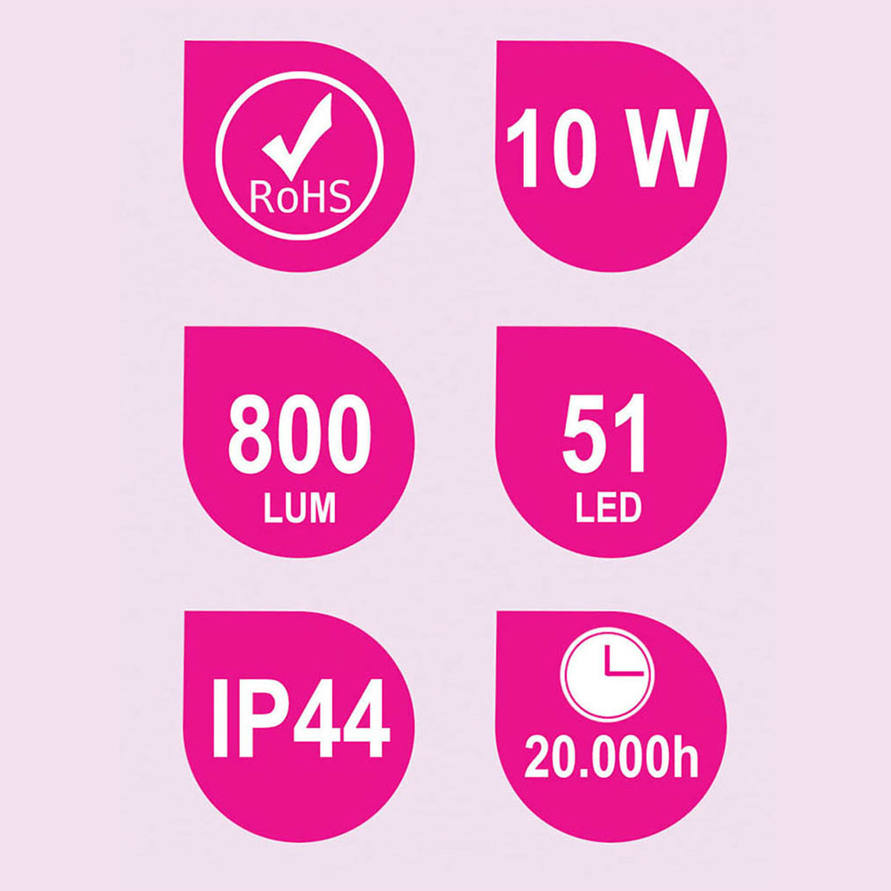 Aplique Led GUERRERO 10W de 30 cm CROMO brillo 6000 K fabricado en aluminio - Imagen 7