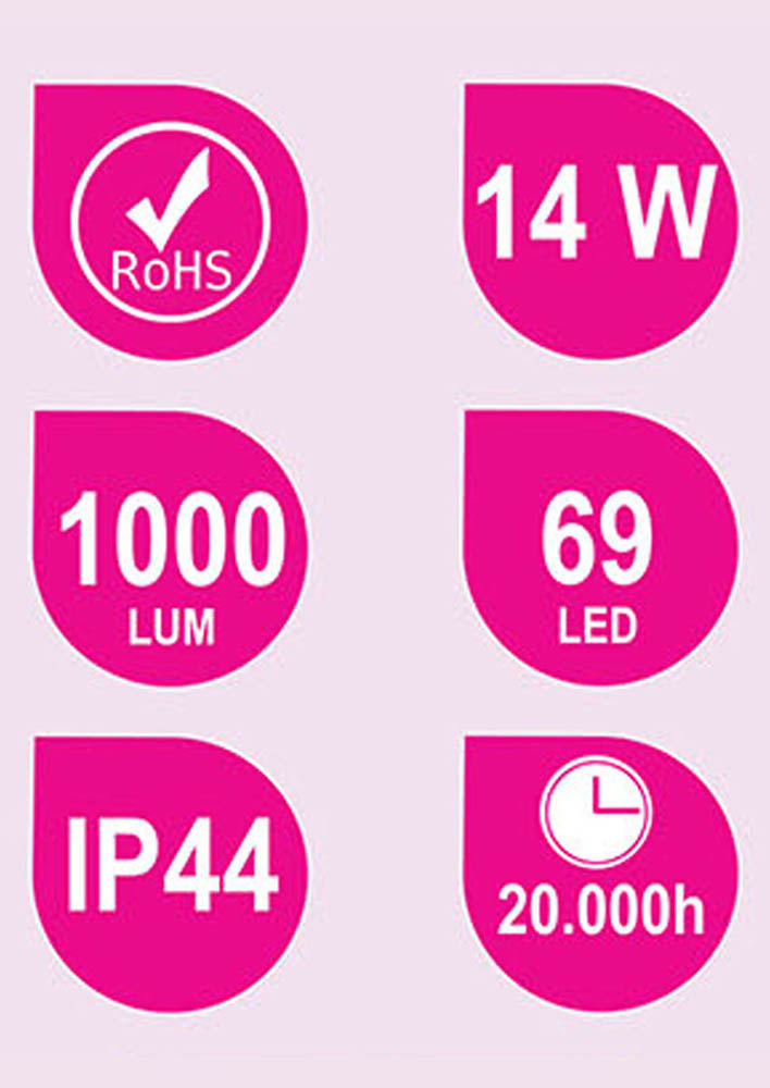 Aplique Led GUERRERO 14W de 60 cm CROMO brillo 6000 K fabricado en aluminio - Imagen 6