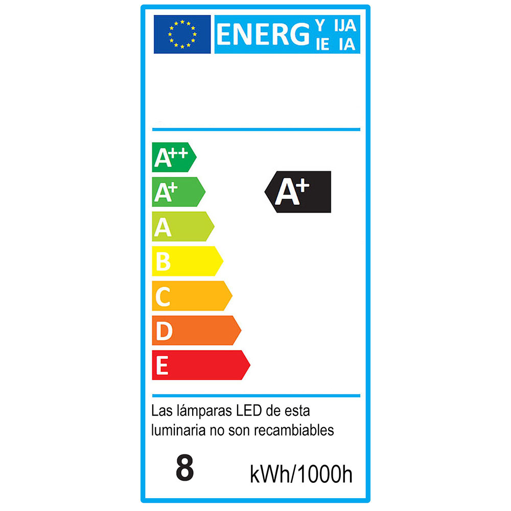 Aplique Led BASIC 10W de 45 cm CROMO brillo 4000 K fabricado en ABS - Imagen 7