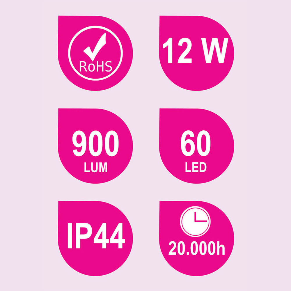 Aplique Led GUERRERO 12W de 45 cm NEGRO mate 6000 K fabricado en aluminio - Imagen 7