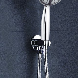 Soporte con toma de agua redondo CROMO brillo