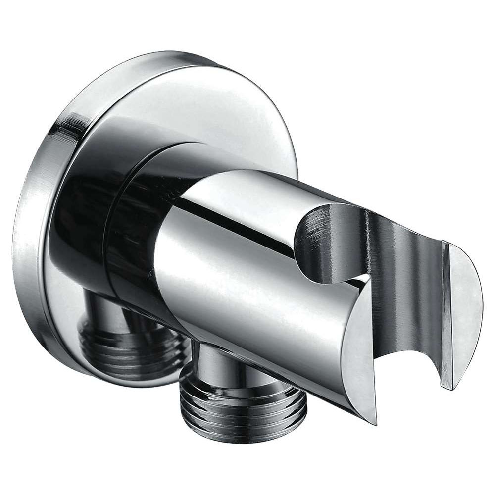 Soporte con toma de agua redondo CROMO brillo - Imagen 4