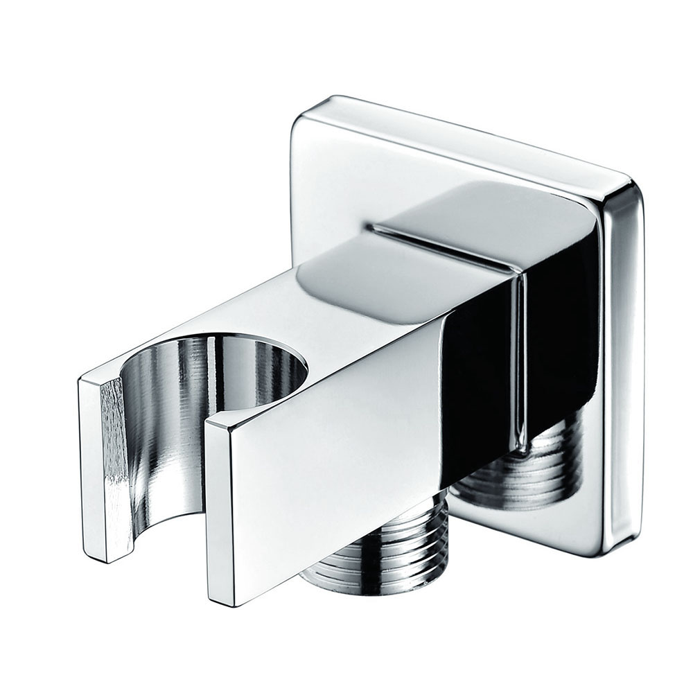 Soporte con toma de agua cuadrado CROMO brillo - Imagen 6