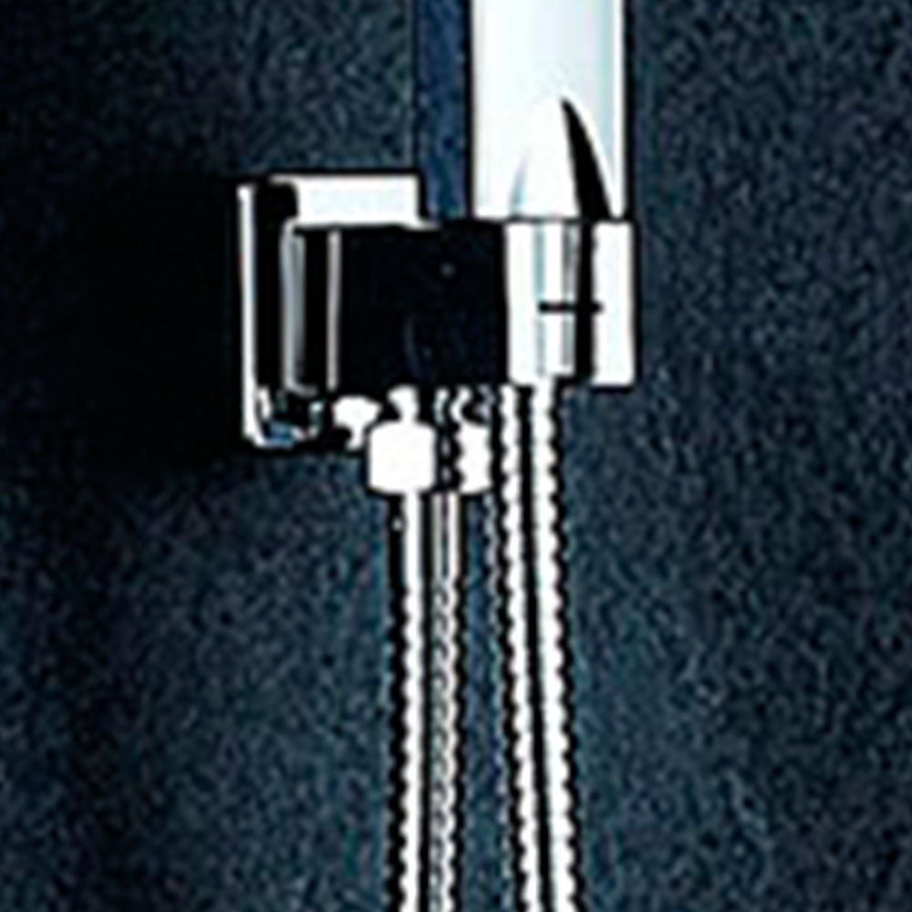 Soporte con toma de agua cuadrado CROMO brillo - Imagen 7