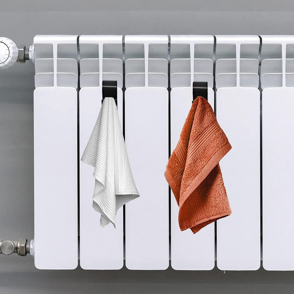 Pack 3 Ganchos Radiador Secatoallas NEGRO Mate ABS Resistentes - Imagen 4