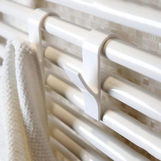 Pack 3 Ganchos Radiador Secatoallas BLANCO Mate ABS Resistentes