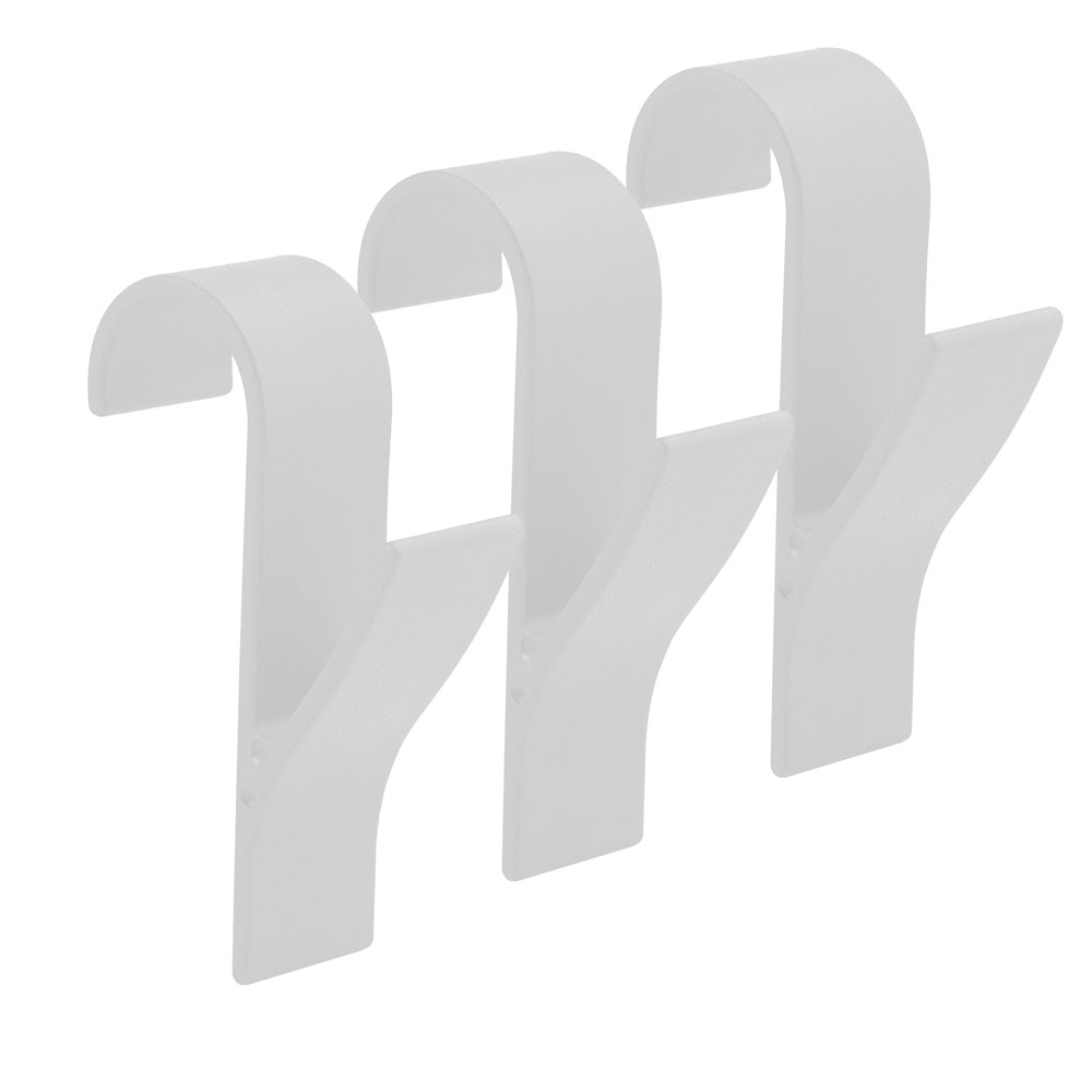 Pack 3 Ganchos Radiador Secatoallas BLANCO Mate ABS Resistentes - Imagen 3