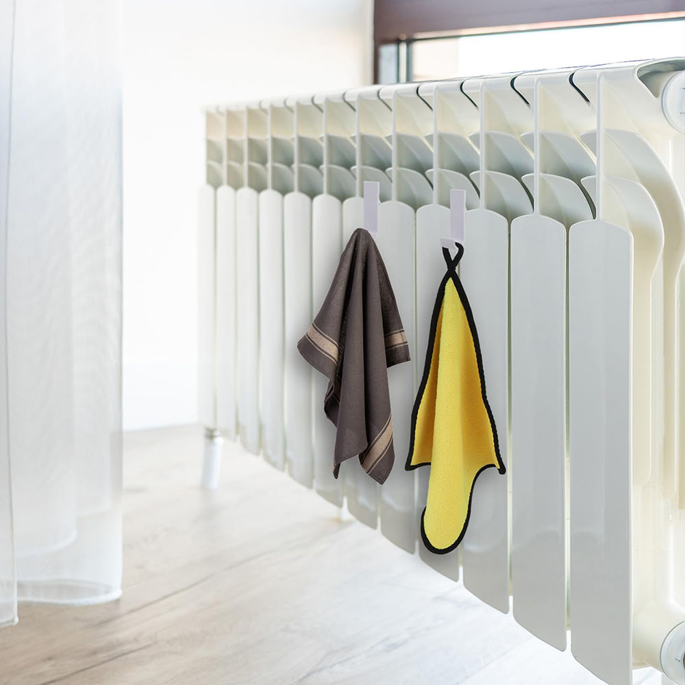 Pack 3 Ganchos Radiador Secatoallas BLANCO Mate ABS Resistentes - Imagen 4