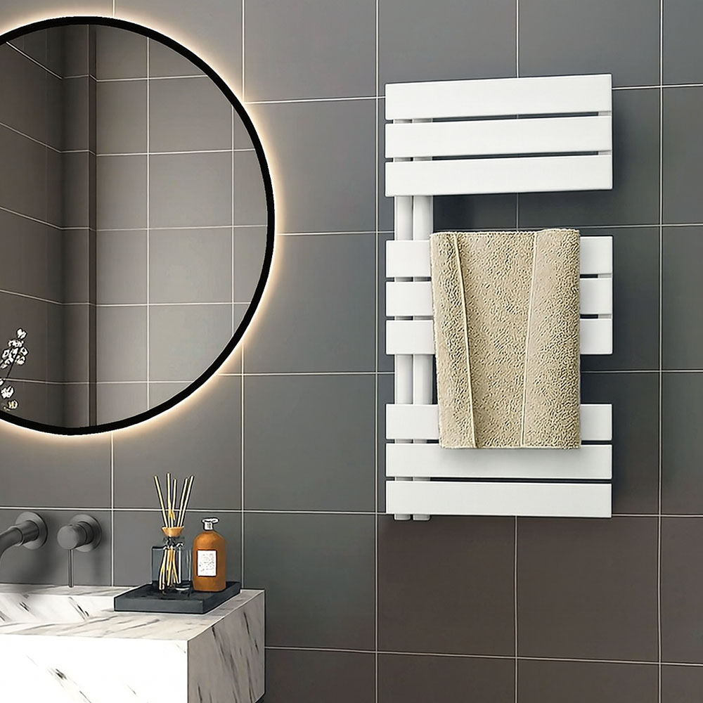 Secatoallas Radiador circuito calefacción de 90 cm x 50 cm ACTIVE BLANCO mate