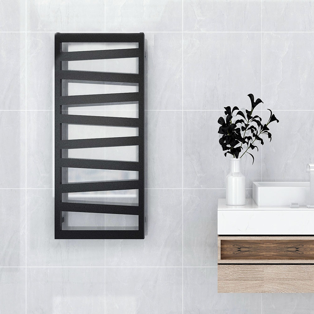 Secatoallas Radiador circuito calefacción SCALA de 120 cm x 47 cm NEGRO mate