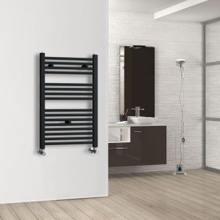 Secatoallas Radiador circuito calefacción de 80 cm x 50 cm NEGRO mate