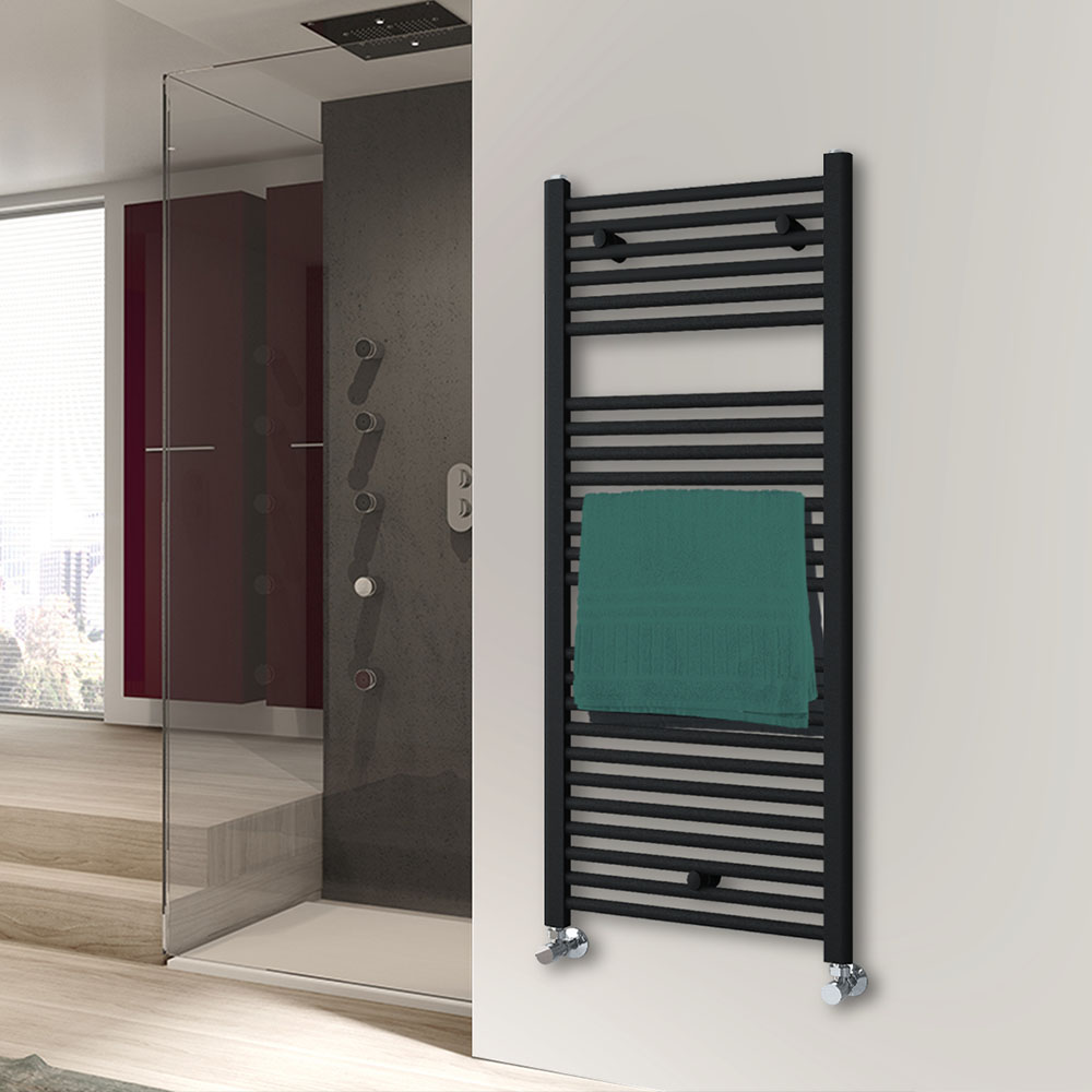 Secatoallas Radiador circuito calefacción de 120 cm x 50 cm NEGRO mate - Imagen 4