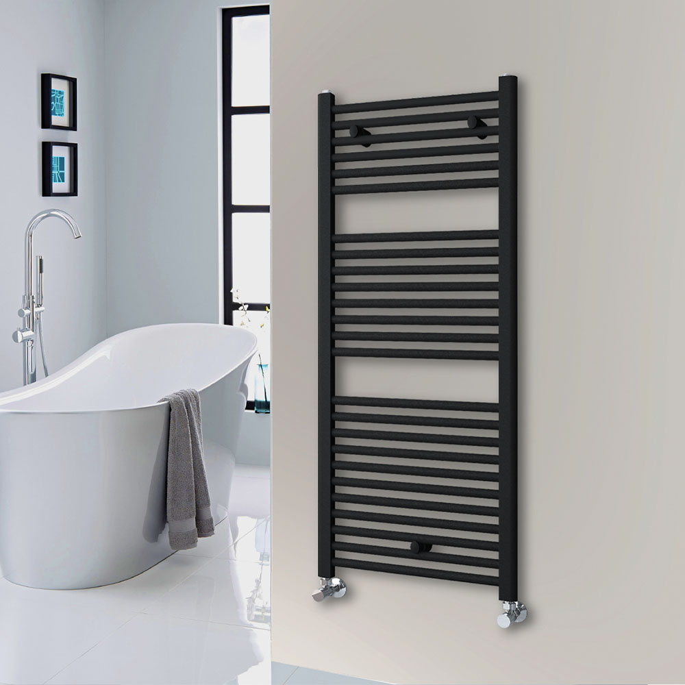 Secatoallas Radiador circuito calefacción de 120 cm x 50 cm NEGRO mate - Imagen 6