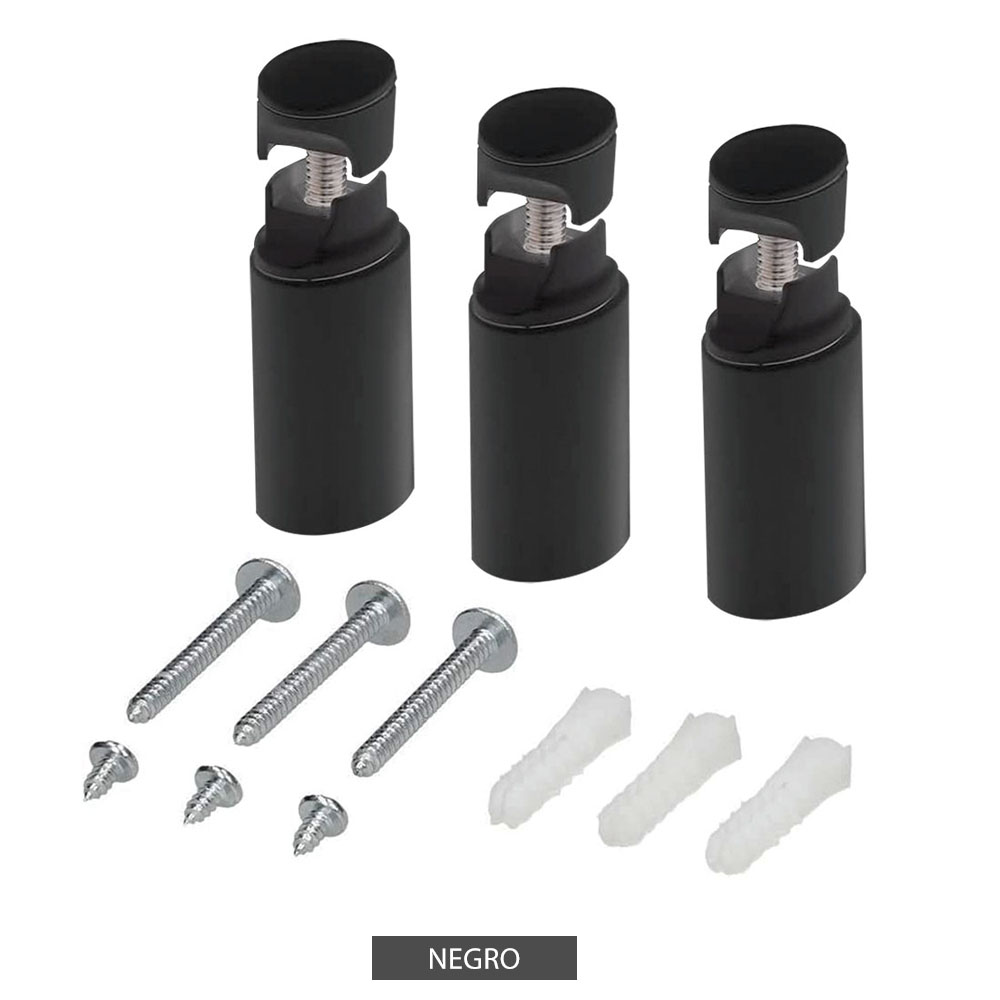 Set Soportes radiador SECATOALLAS NEGRO mate fabricado en ABS - Imagen 7