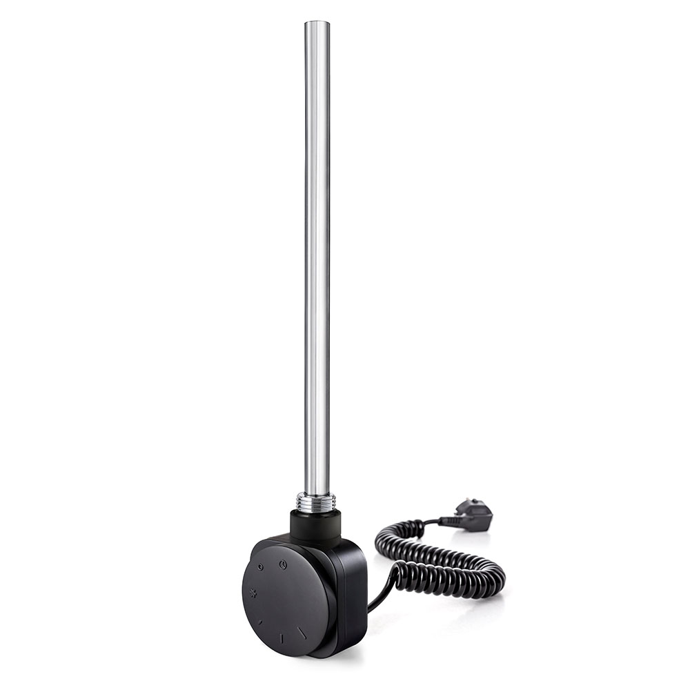 Temostato con resistencia SECATOALLAS redondo de 600W NEGRO mate fabricado en ABS