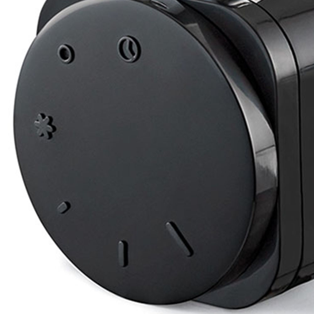 Temostato con resistencia SECATOALLAS redondo de 600W NEGRO mate fabricado en ABS - Imagen 3