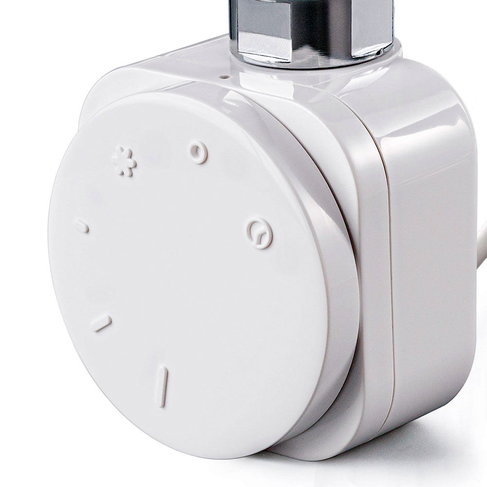 Temostato con resistencia SECATOALLAS redondo de 600W BLANCO mate fabricado en ABS - Imagen 3