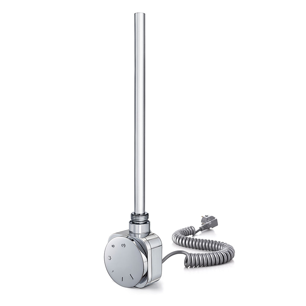 Temostato con resistencia SECATOALLAS redondo de 600W CROMO brillo fabricado en ABS