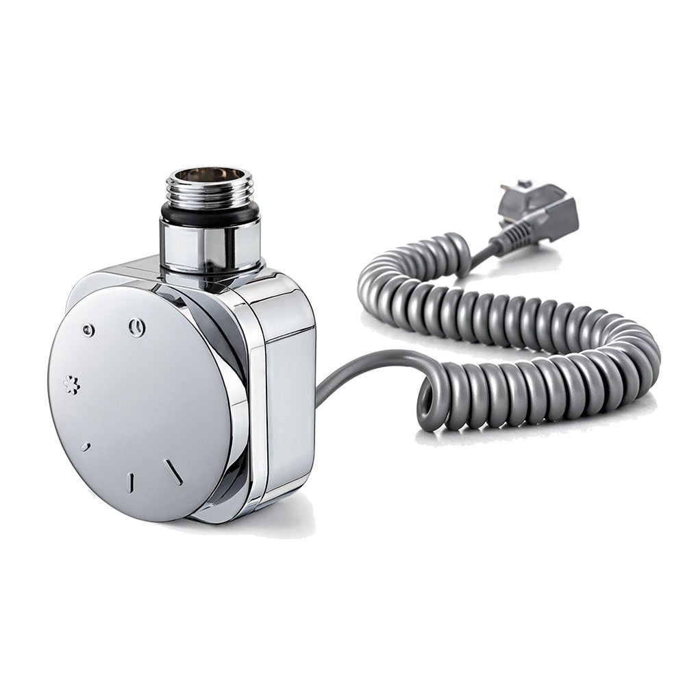 Temostato con resistencia SECATOALLAS redondo de 600W CROMO brillo fabricado en ABS - Imagen 2