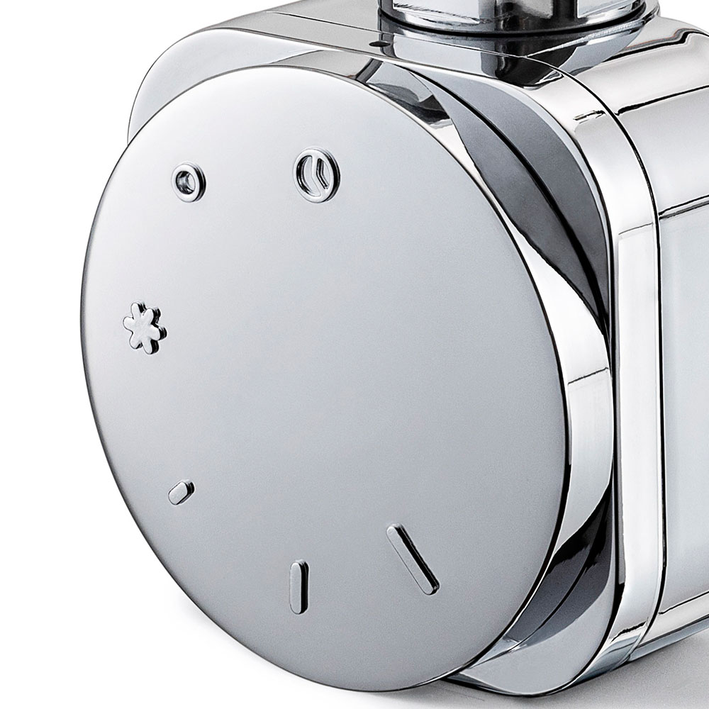 Temostato con resistencia SECATOALLAS redondo de 600W CROMO brillo fabricado en ABS - Imagen 3