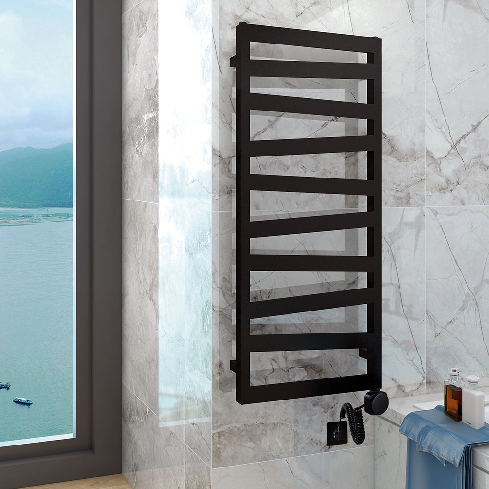 Secatoallas Radiador eléctrico SCALA de 120 cm x 47 cm NEGRO mate