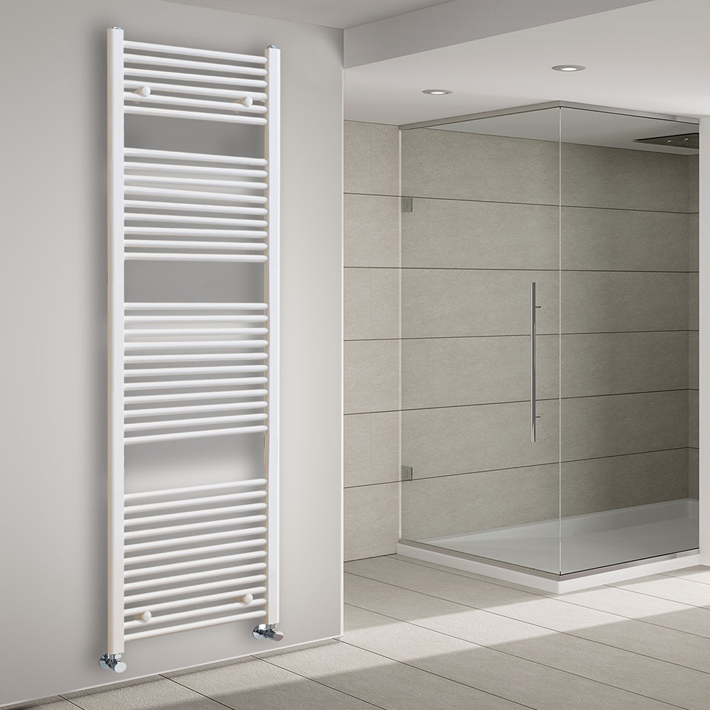 Secatoallas Radiador circuito calefacción de 180 cm x 50 cm BLANCO brillo