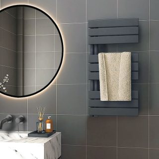 Secatoallas Radiador circuito calefacción de 90 cm x 50 cm GREY grafito antracita mate