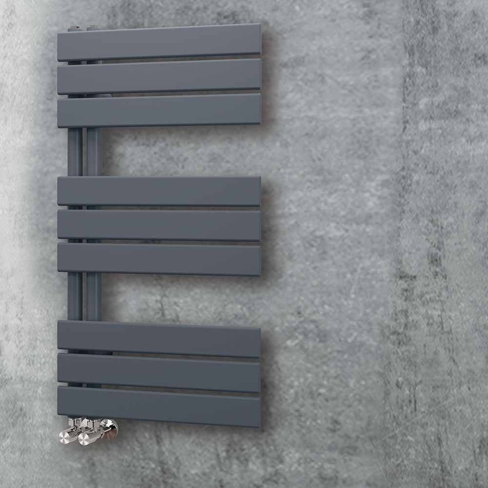 Secatoallas Radiador circuito calefacción de 90 cm x 50 cm GREY grafito antracita mate - Imagen 3