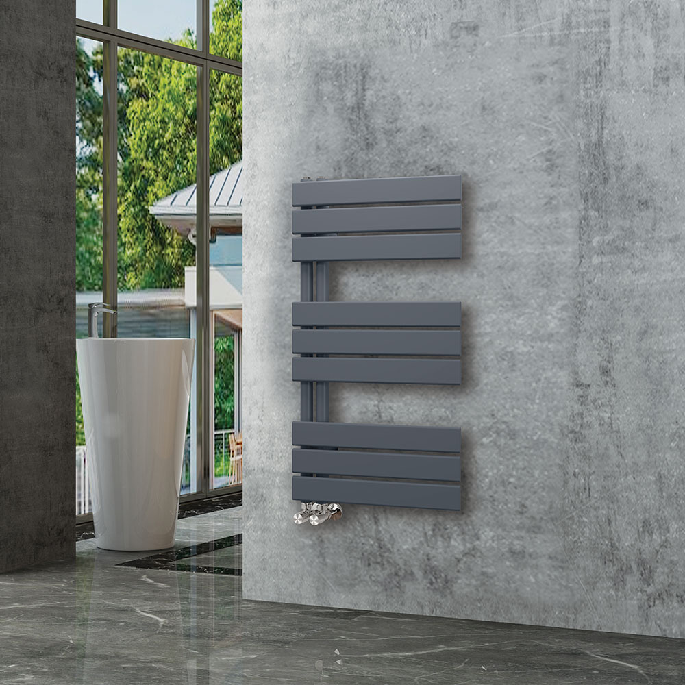 Secatoallas Radiador circuito calefacción de 90 cm x 50 cm GREY grafito antracita mate - Imagen 4