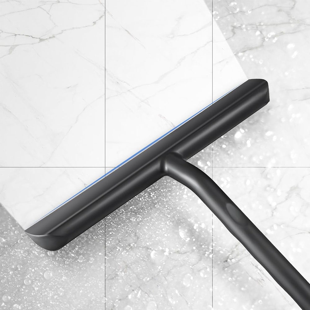 Limpia Mamparas Ducha Negro Mate Rasqueta Silicona - Imagen 3