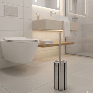 Escobillero redondo cromo brillo