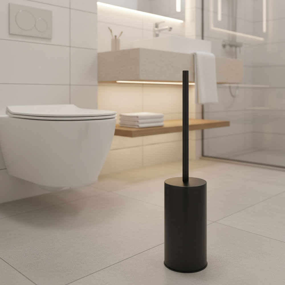 Escobillero redondo NEGRO MATE