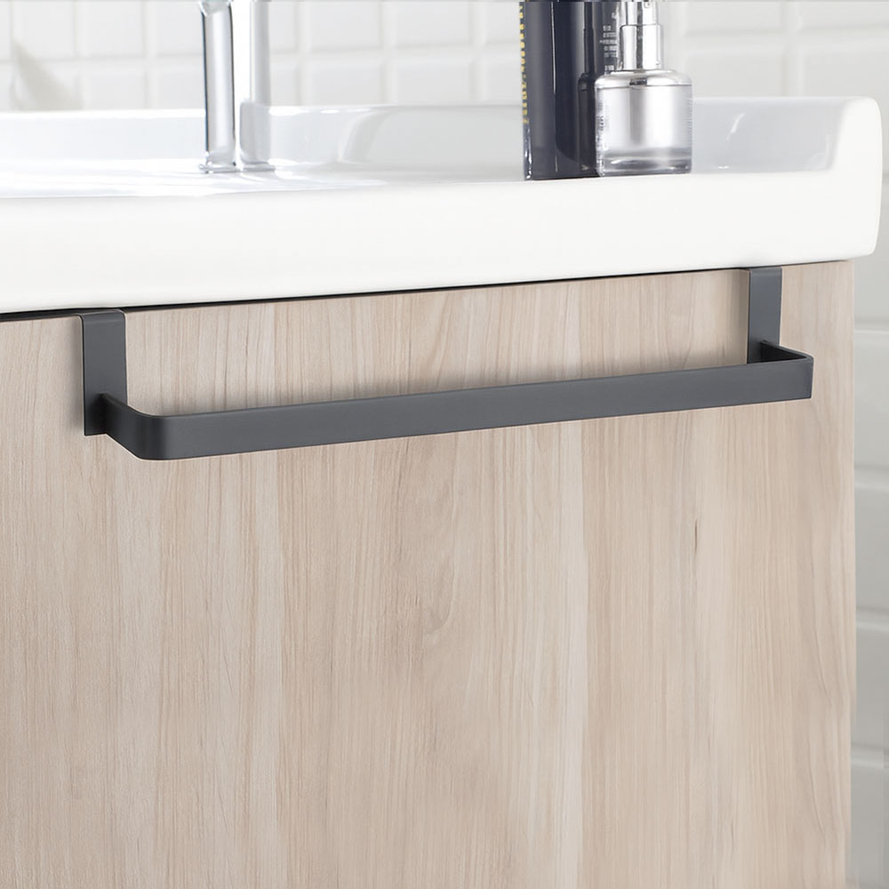 Toallero sin taladros de 29 cm antracita mate