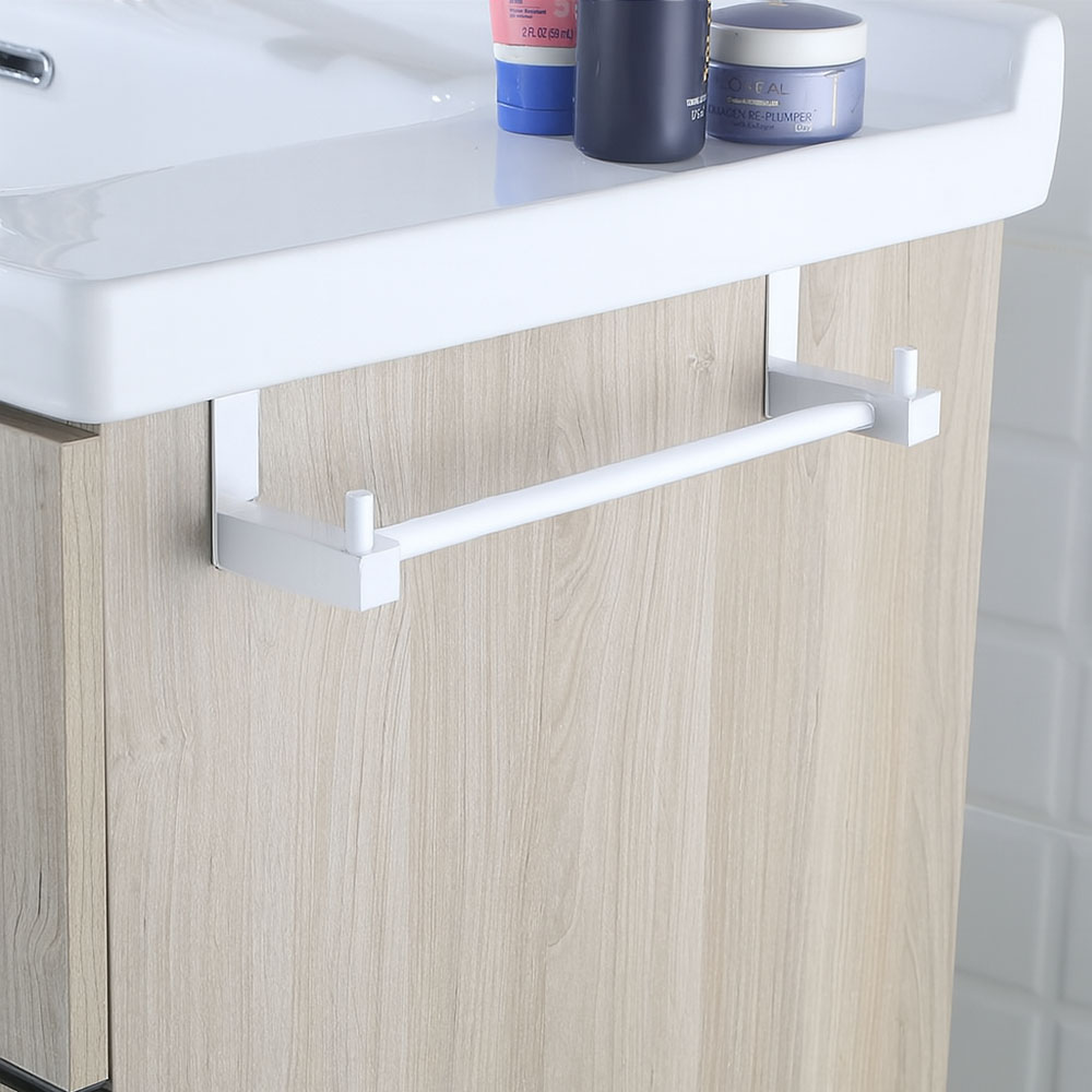 Toallero sin taladros de 36 cm BLANCO MATE