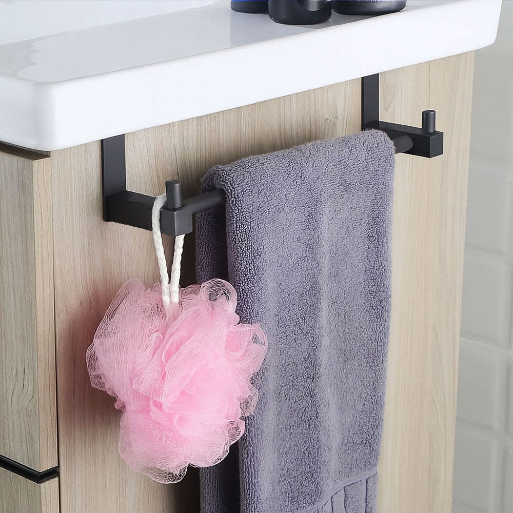 Toallero sin taladros de 36 cm NEGRO MATE - Imagen 3