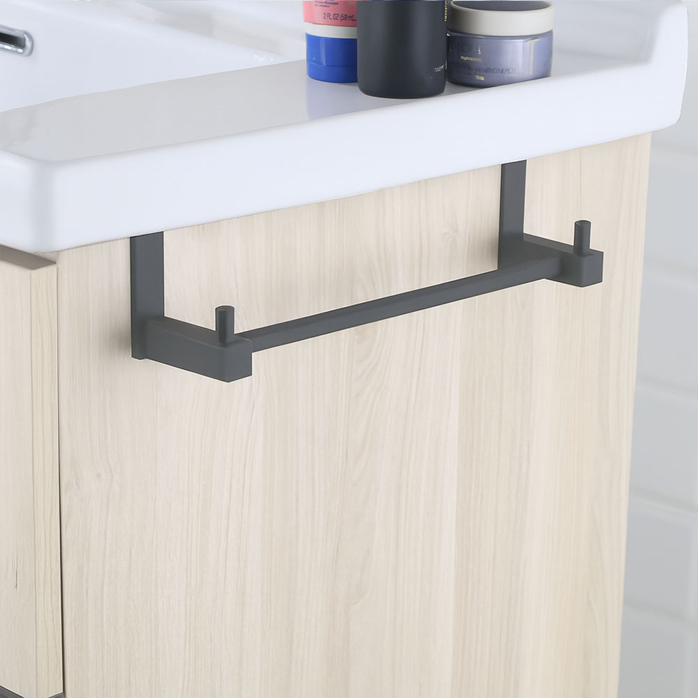 Toallero sin taladros de 36 cm GUN METAL